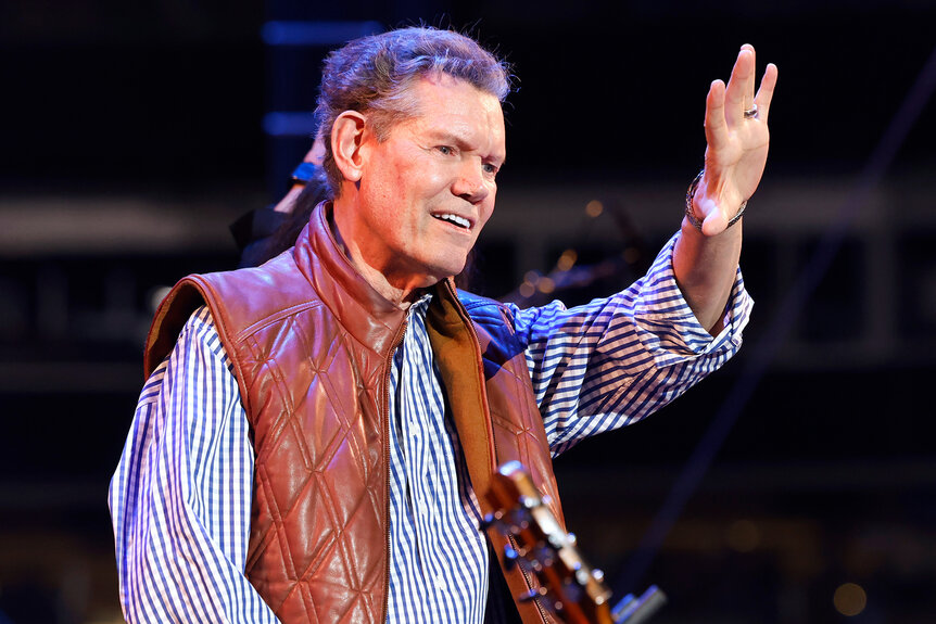 Randy Travis performing live on stage